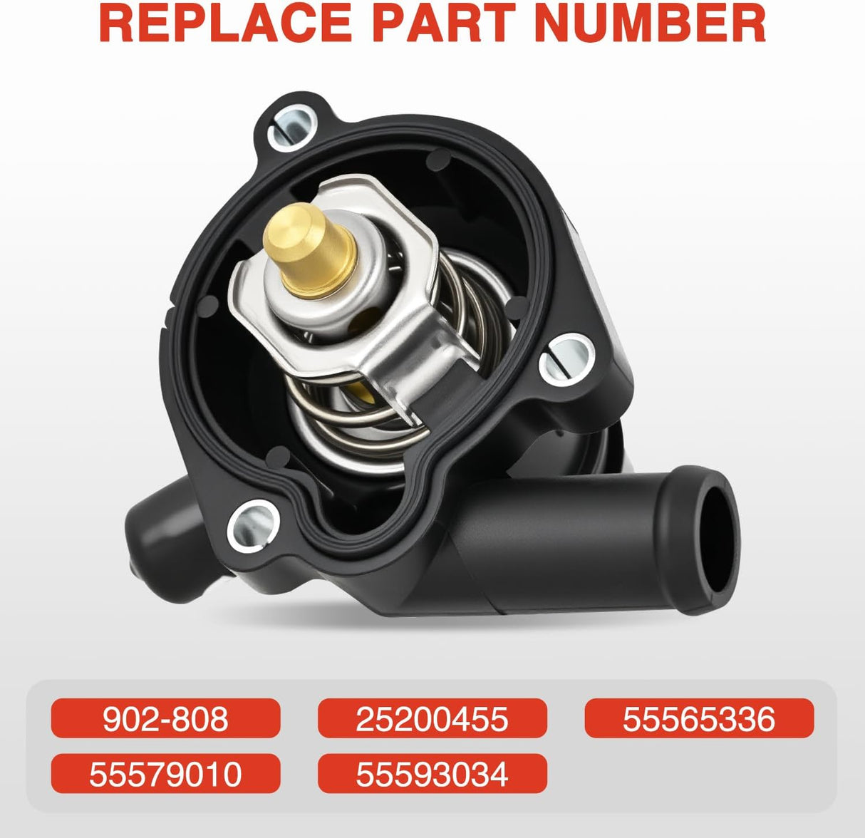 Thermostat Housing Assembly Compatible with Chevy Cruze 2011-2016 Sonic 2012-2020 Trax 2013-2021 Buick Encore 2013-2020 Engine Coolant Thermostat Housing for Car 902-808 25200455 55565336