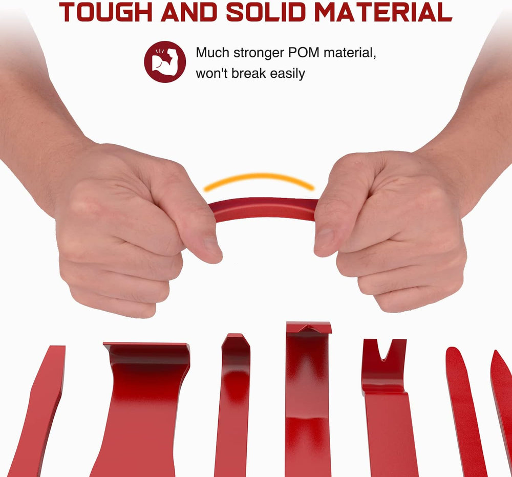 8 Pcs Auto Trim Removal Tool Set Red Nilight