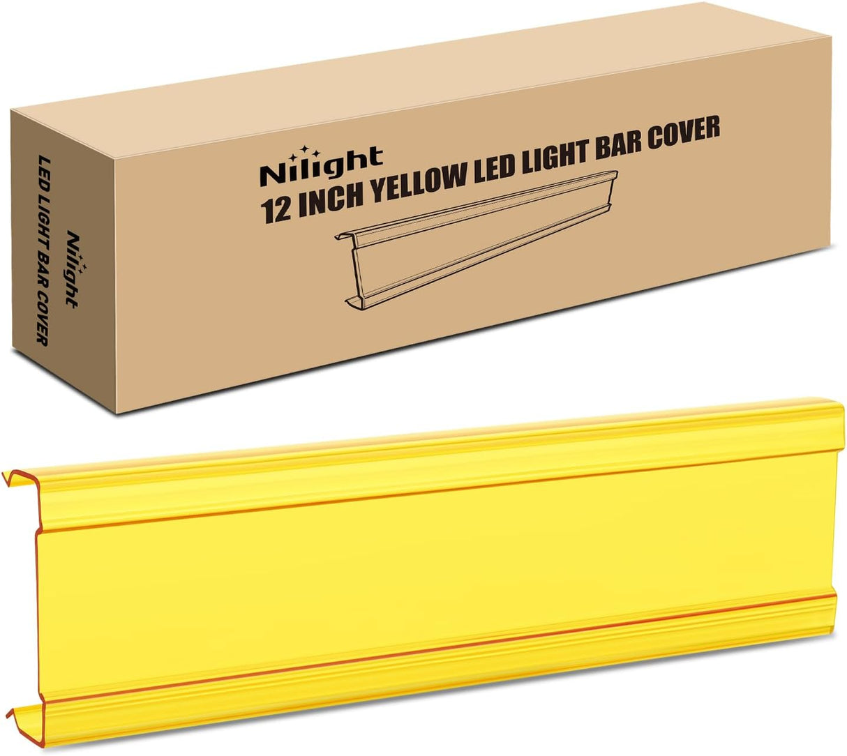 13.5 Inch Spot Flood Combo LED Light Bar Yellow Cover | Protective Durable Polycarbonate Lens, Waterproof Dustproof Scratch-Proof for Side-Mounted Bumper Off Road Driving Fog Lamp
