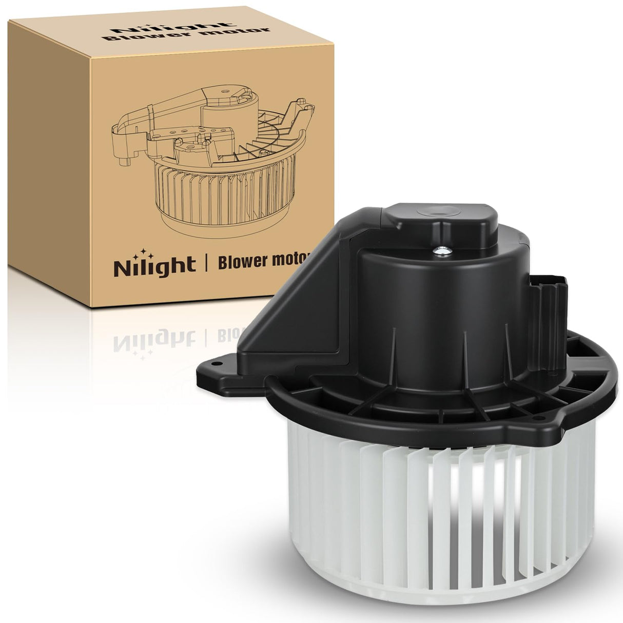 Blower Motor AC Heater Blower Motor with Fan for Dodge Ram 1500 2500 3500 2002 2003 2004 2005 2006 2007 2008, Jeep Grand Cherokee 2002-2004 - Replaces 700012, PM9198, 5012701AB, 5096255AA, 5096256AA