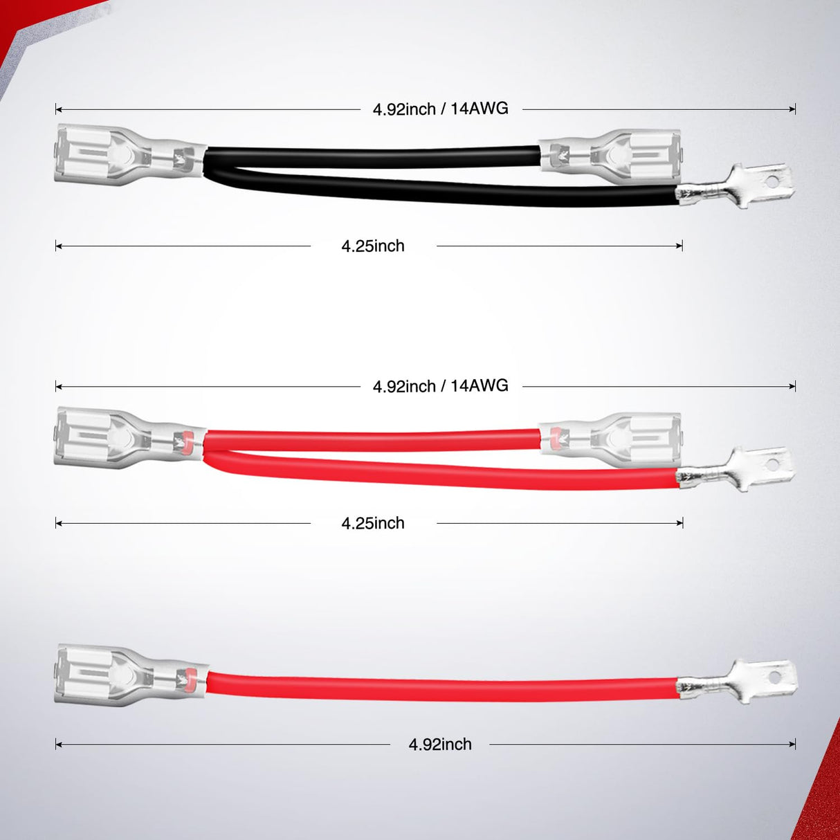2 PCS 5 Pin Rocker Switch Jumper Wires Set for 5Pin Toggle On/Off Rocker Switch Wiring fot Automotive Polaris Ranger RZR ATV Console Switch Install 1 Set Switch Not Included