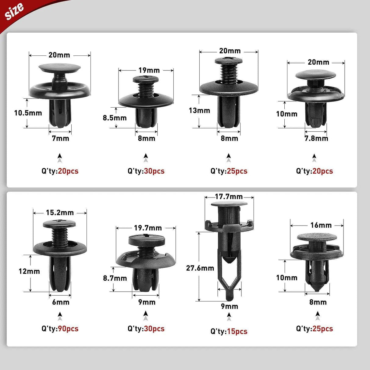 retainer clips 635 Pcs Bumper Retainer Clips Car Push Retainer Kit