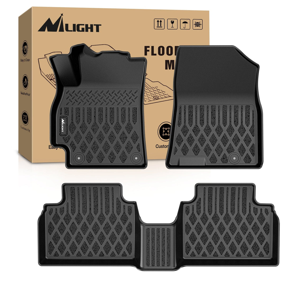 Floor Mat Floor Mats for Kia K4 2025 2026 All Weather Custom Fit Heavy Duty Floor Liners