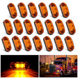 Side Marker Clearance Lights 2.5Inch Oval Amber 2 Diode LED Side Marker Light 20PCS