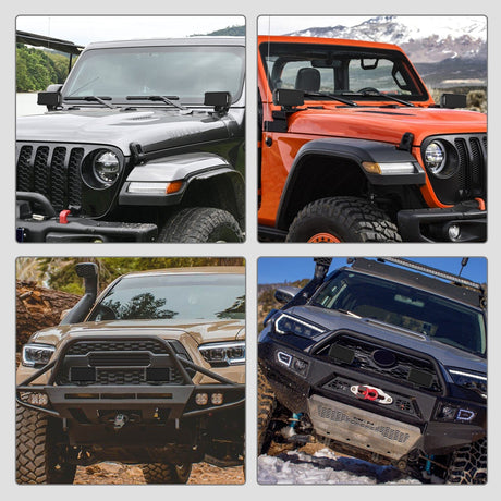 light cover 2Pcs 6.5 inch Black Light Bar Cover