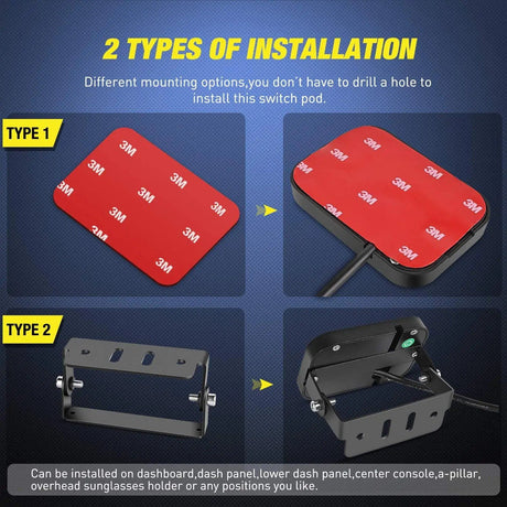 Accessories 6Gang Multifunction Green Rocker Switch Panel System