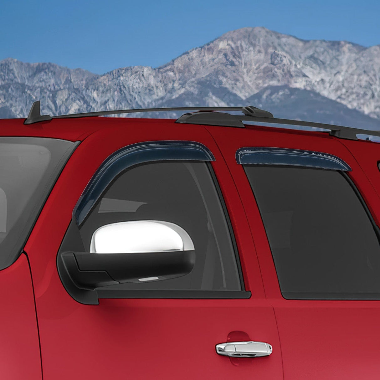 Rain Guards Window Rain Guards for Chevy Tahoe/GMC Yukon 2007 2008 2009 2010 2011 2012 2013 2014, Out-Channel Window Visors Vent Wind Deflectors-4PCS