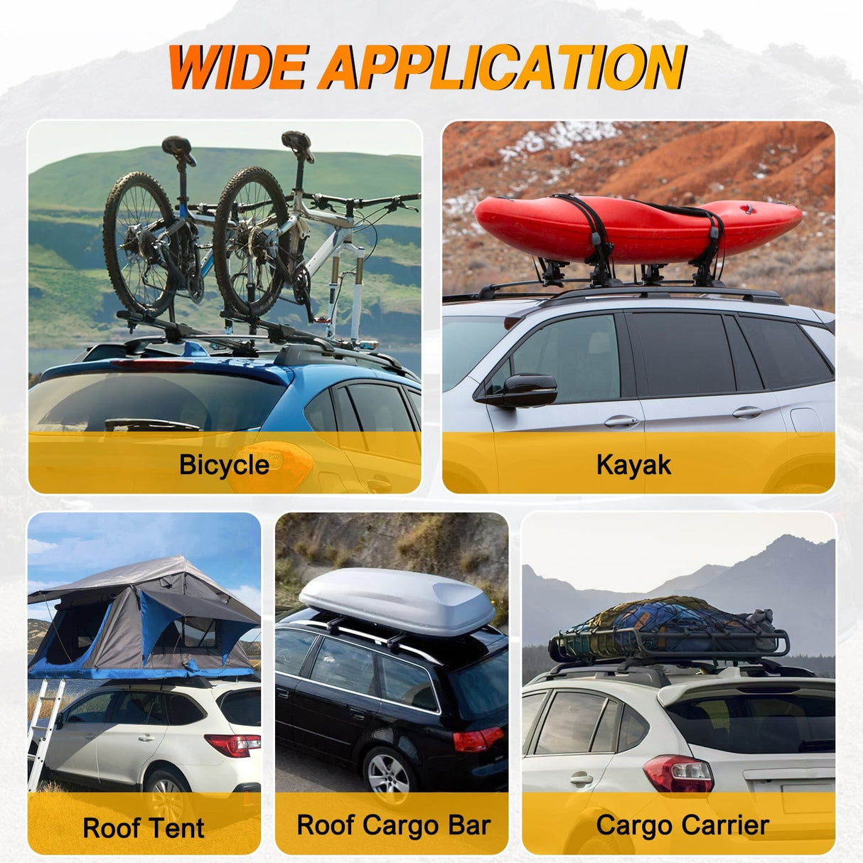 Roof Rack Aluminum Roof Rack Cross Bars Fit for Honda Pilot 2016 2017 2018 2019 2020 2021 2022 LX EX EX-L with Flush Rails Fixed Point