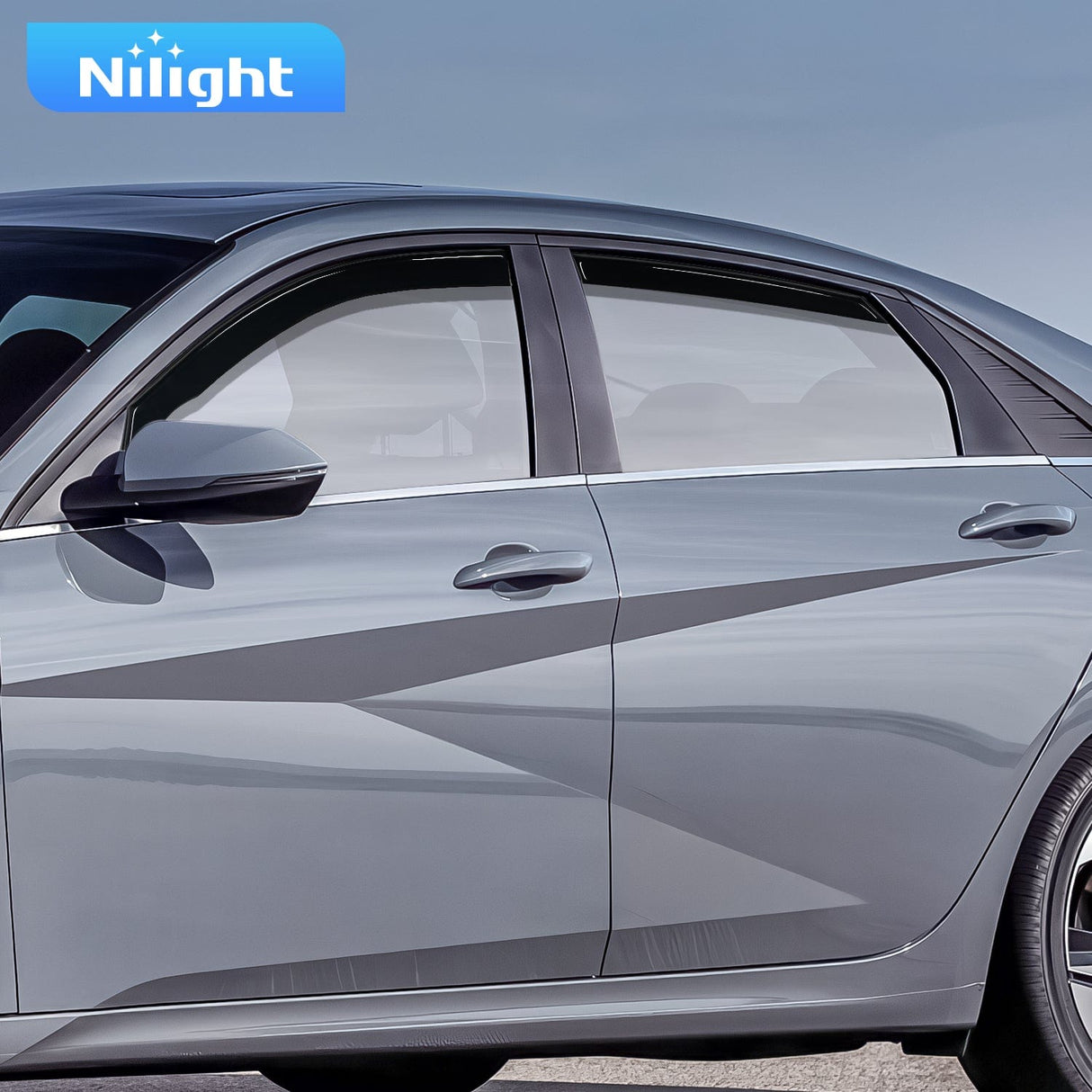 Rain Guards Rain Guards for Hyundai Elantra 2021 2022 2023 2024 2025, Vent Window Visors, Original Window Deflectors-4PCS