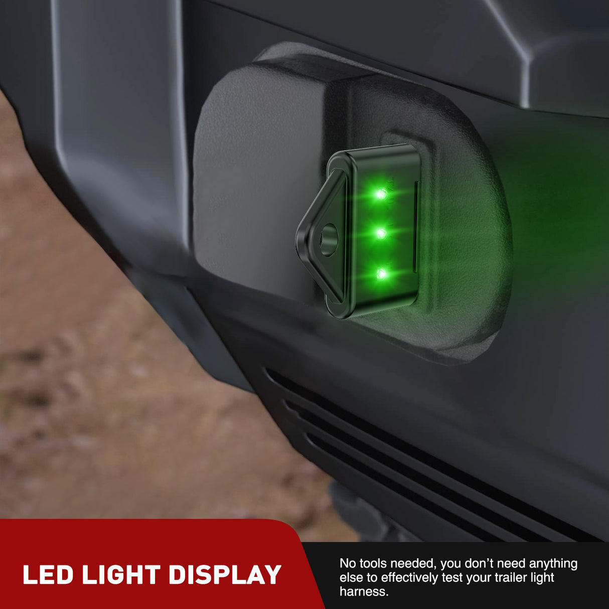 4 Way Flat Trailer Wiring Circuit Tester Male End Wire 4 Pin Test with Bright Light Indicator for Turn Signal Brake Tail Lights Trouble Shooting