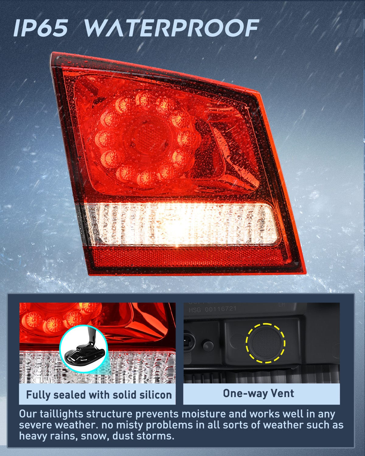 Taillight Assembly Taillight Assembly Compatible with 2011 2012 2013 2014 2015 2016 2017 2018 2019 2020 Dodge Journey Inner Tail Light Left Drive Side