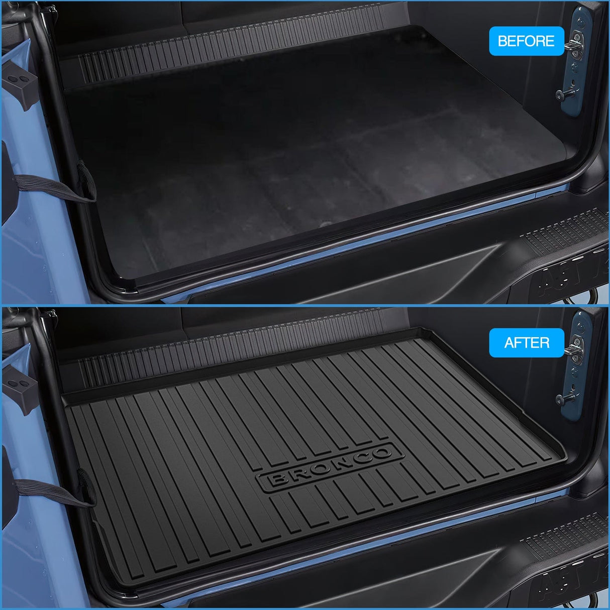 Cargo Mats 2021 2022 2023 2024 2025 Ford Bronco 4 Door Cargo Mats