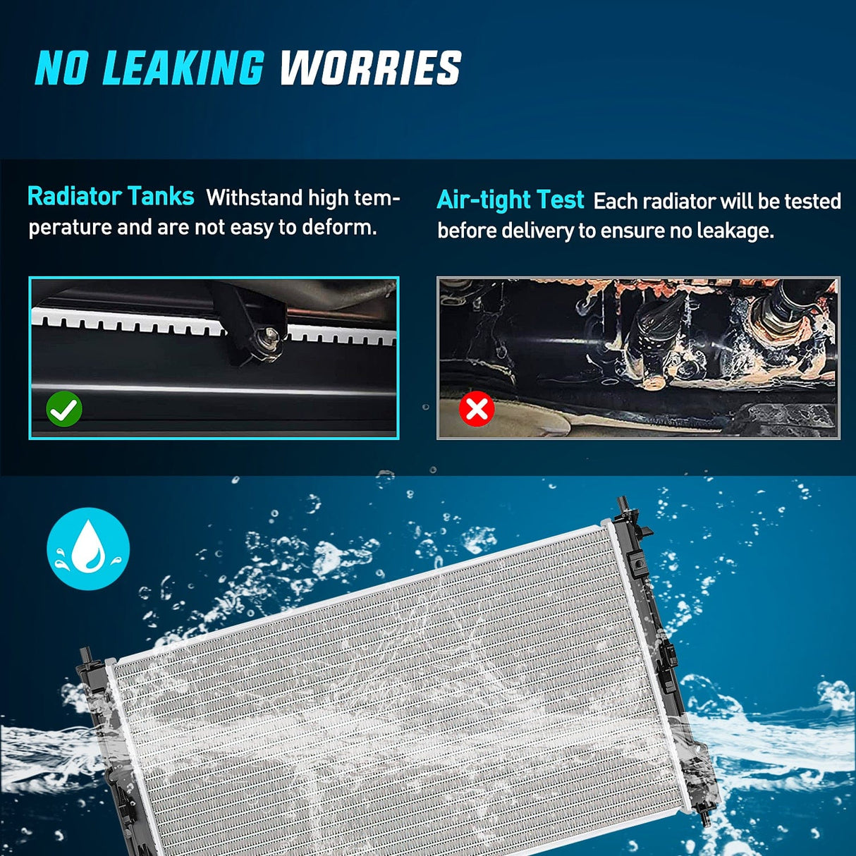 Radiator 2007 2008 2009 2010 2011 2012 Dodge Caliber/Avenger & Jeep Compass Radiator