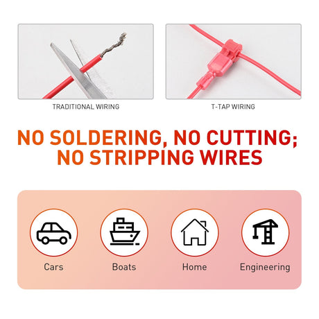 Motor Vehicle Parts 480PCS/80 Pairs T-Tap Wire Connectors Terminals Kit