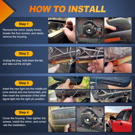 Signal Light Side Mirror Marker Light for 1997-2007 Ford Expedition 2004 2005 2006 2007 2008 2009 2010 2011 2012 2013 2014 Ford F150 2010 2011 2012 2013 2014 Ford Raptor 2006-2008 Lincoln Mark LT