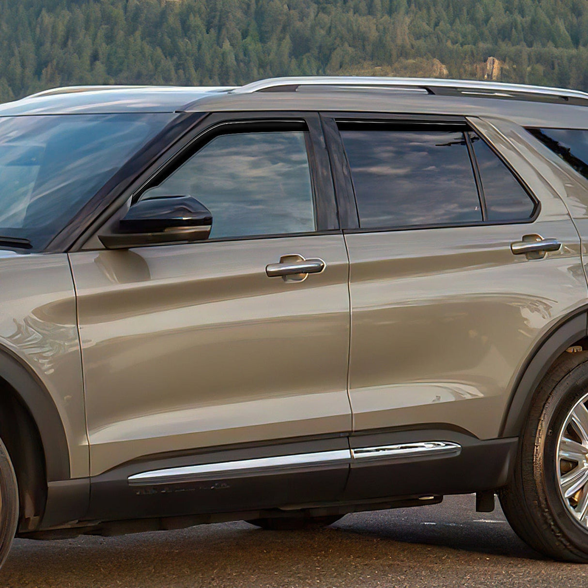 Rain Guards 4pcs Rain Guards Ford For Explorer 2020 2021 2022 2023 2024