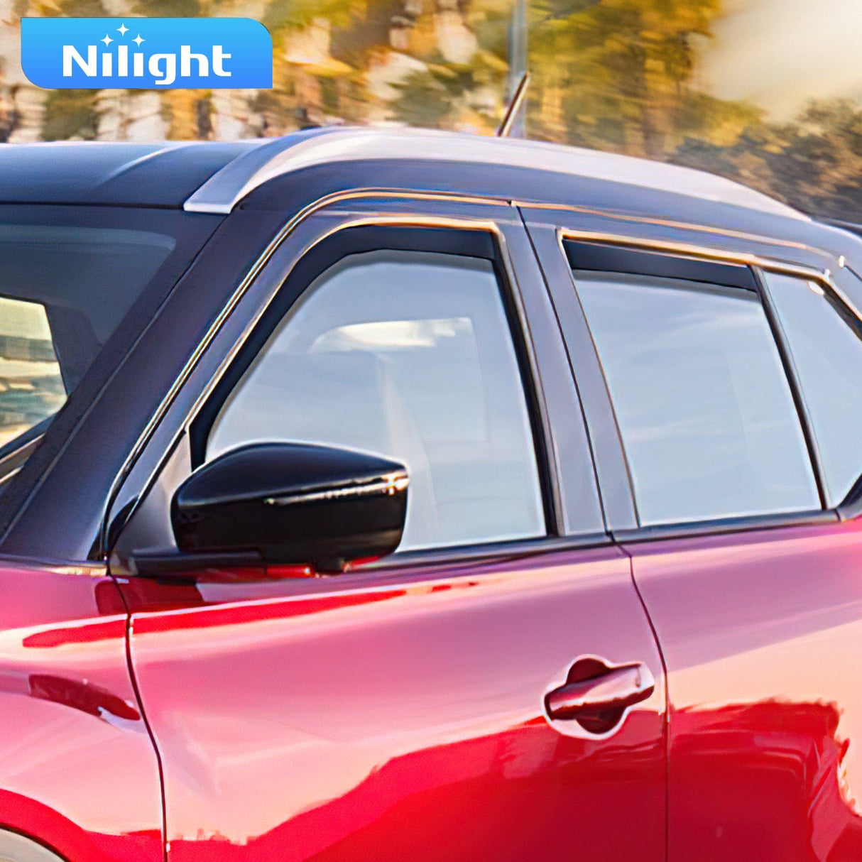 Rain Guards Rain Guards for Kicks 2018 2019 2020 2021 2022 2023 2024, Vent Window Visors, Original Window Deflectors-4PCS