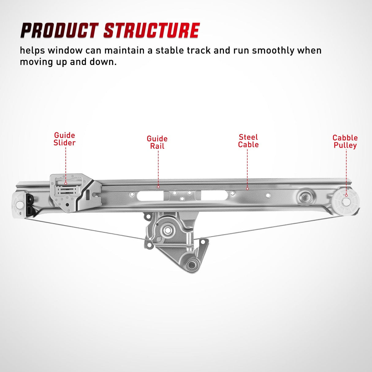 Window Regulator 740-480 Rear Driver Side Window Regulator with Motor, Compatible with 1999–2005 BMW E46 323i 328i 325i 325xi 330i 330xi (Sedan/Wagon Only), Power Window Lift Assembly, OE Replacement
