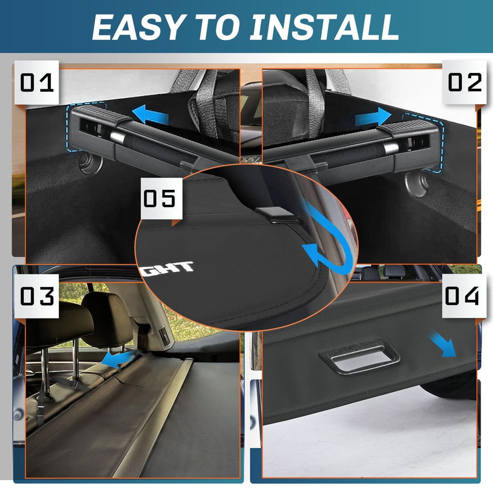 Trunk Cargo Cover 2016 2017 2018 2019 2020 2021 2022 2023 2024 2025 Audi Q7 Retractable Trunk Cargo Cover With Trunk Storage Net