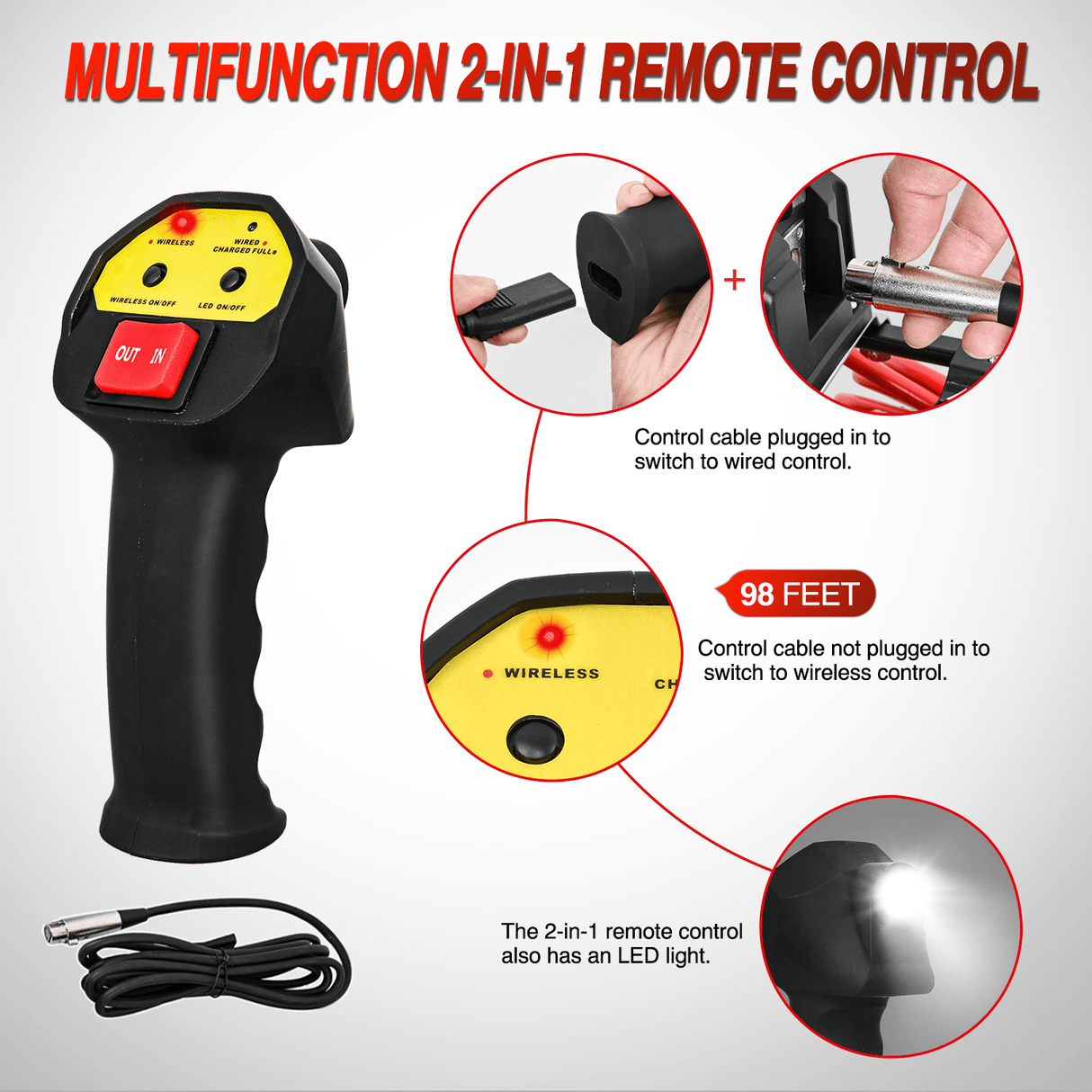 winch hook 12000 lb ATV/UTV Electric Winch Kit With Synthetic Rope 3-IN-1 Smart Remote