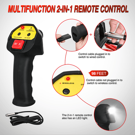 winch hook 12000 lb ATV/UTV Electric Winch Kit With Synthetic Rope 3-IN-1 Smart Remote