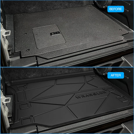 Cargo Mats 2018 2019 2020 2021 2022 2023 2024 2025 Jeep Wrangler JL Unlimited 4 Door (Not for JK or 4XE) Cargo Mats Subwoofer