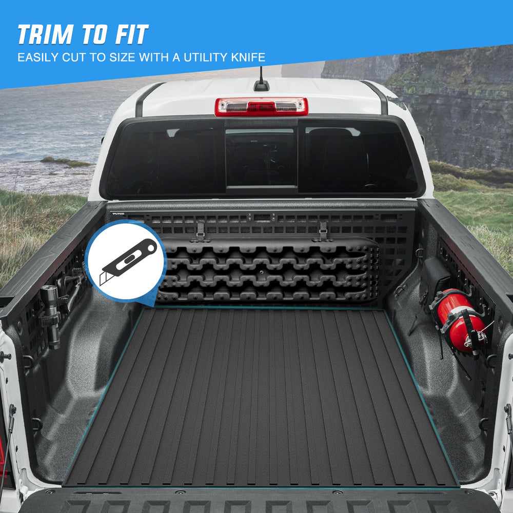 Nilight Heavy-Duty Truck Bed Mat Utility, Extra-Thick 4OInch x 8Inch Rubber Mat, Tough and Durable, Anti-Slip & Weathertech, Easy to Cut, Trim-to-Fit Design