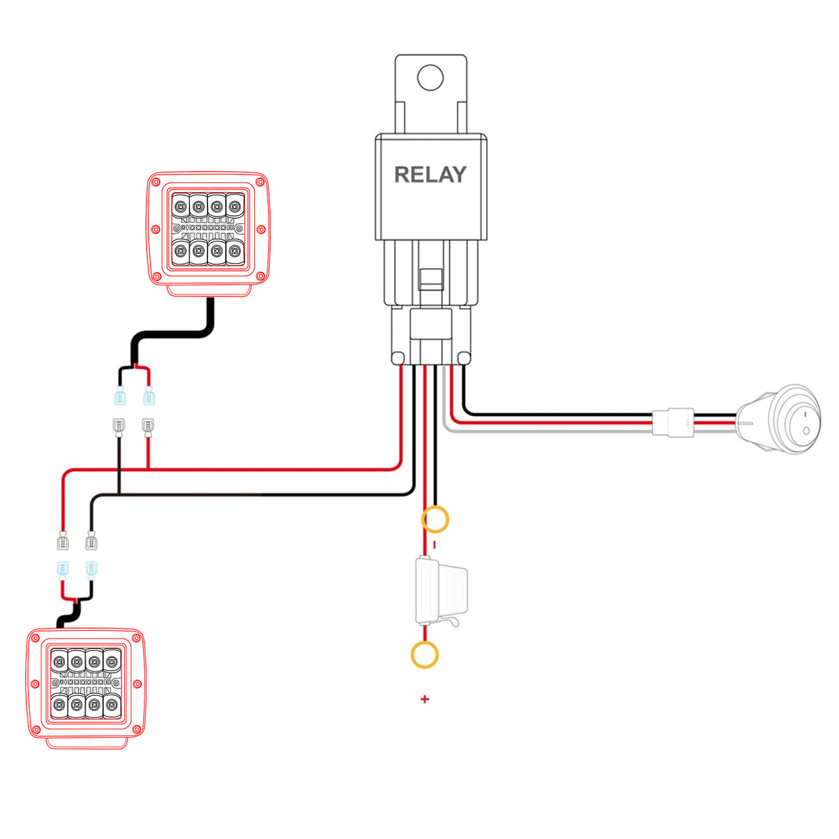 Nilight LED Light Pods 2PCS 42W 3 Inch Triple Row Spot Flood Combo Cubes with Wiring Harness Kit for Driving Backup Reverse Lighting on Off-Road Truck SUV ATV UTV