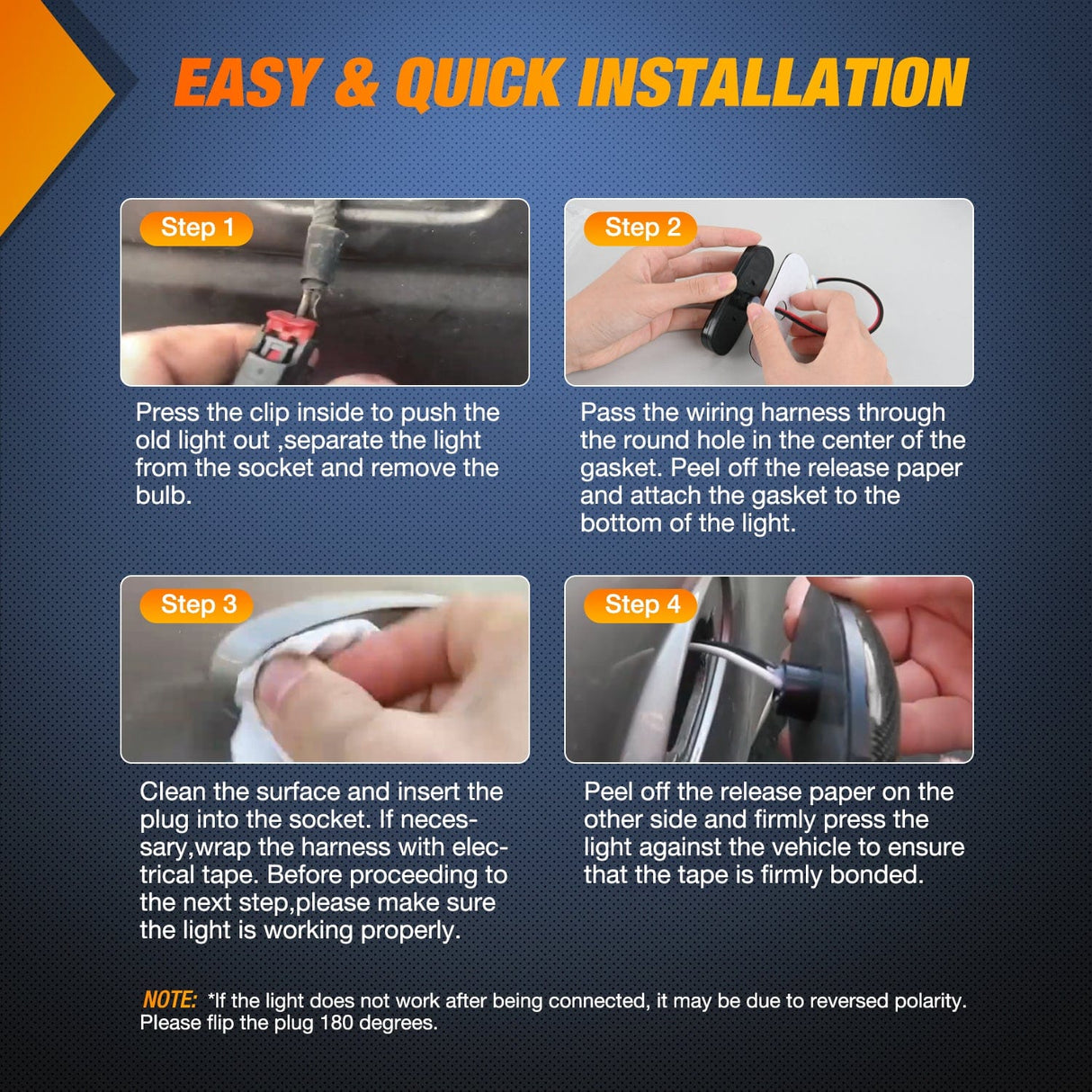 Side Marker Clearance Lights 4 PCS 3 LED Red Amber Wheel Fender Side Marker Lights Smoked Lens Light Compatible With 2003-2009 Dodge Ram 1500 2500 3500 Super Duty