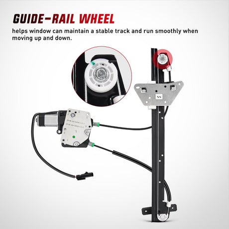 Window Regulator 741-649 Power Window Regulator and Motor Front Driver Side Compatible with Dodge Dakota 2000 2001 2002 2003 2004,Dodge Durango 1998 1999 2000 2001 2002 2003,Front Left Side