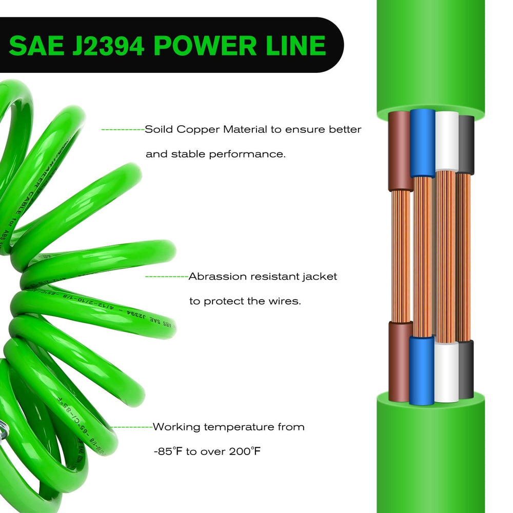 Accessories 12ft 7 Way to 6 Way Trailer Plug Adapter