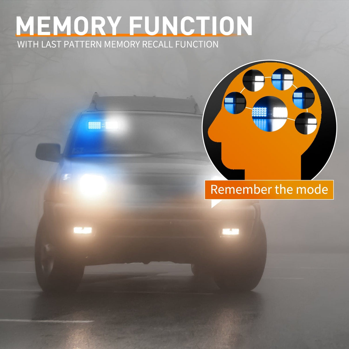 led strobe light 48 LED Blue White Emergency Warning Strobe Lights