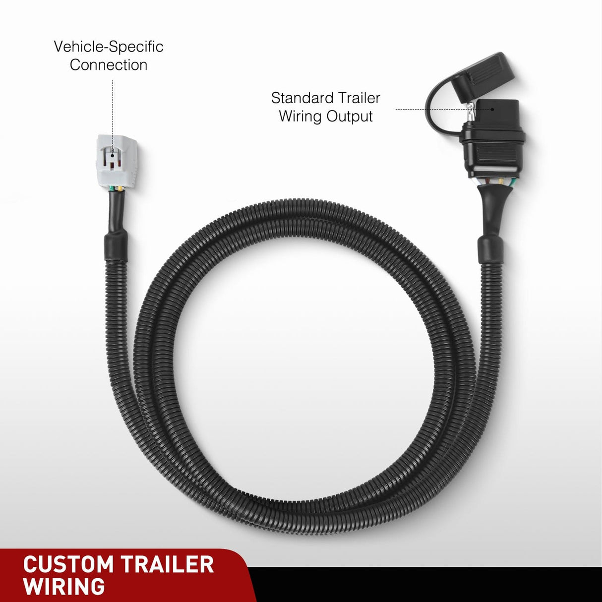 Wiring Harness Kit 4 Pin Trailer Wiring Harness Kit 56083 Custom for 2010 2011 2012 2013 2014 2015 2016 2017 2018 2019 2020 2021 2022 2023 RX350 RX450h RX350L RX350hL