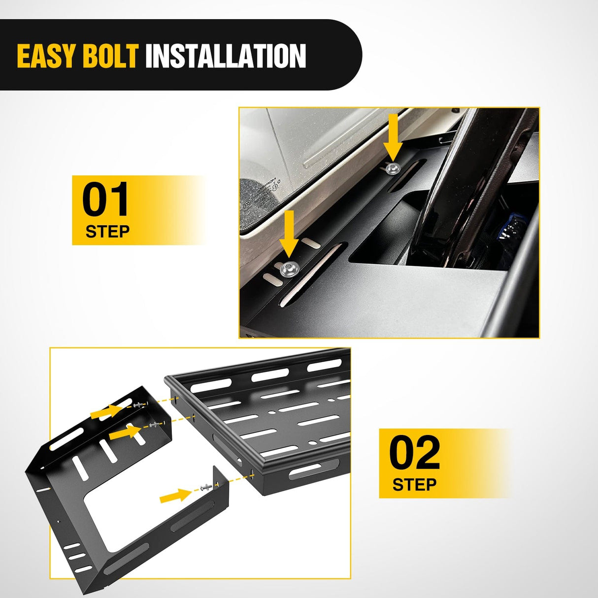 Accessories Interior Storage Rear Trunk Cargo Rack Basket Tray Interior Storage Luggage Carrier for 2007-2025 Wrangler JK JKU & JL JLU Unlimited 4-Door Hardtops