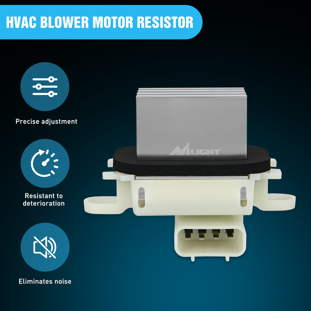 Nilight HVAC Blower Motor Resistor Fit for Ford F150 2009-2014, Ford Expedition, Lincoln Navigator Auto Temp Control 2009 2010 2011 2012 2013 2014 2015 2016 2017, Replaces BL3Z-19E624-A YH-1829