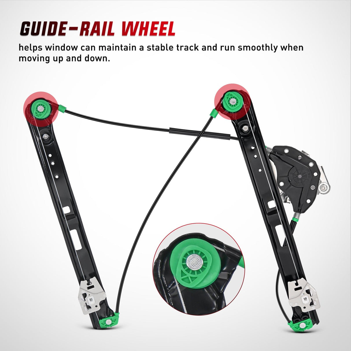 Window Regulator 740-484 Front Driver Side Power Window Regulator,Compatible with BMW E46 323i 325i 325xi 328i 330i 330xi 1999 2000 2001 2002 2003 2004 2005