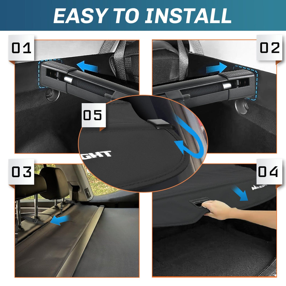 Trunk Cargo Cover 2020 2021 2022 2023 2024 2025 Chevy Equinox GMC Terrain Retractable Trunk Cargo Cover With Trunk Storage Net