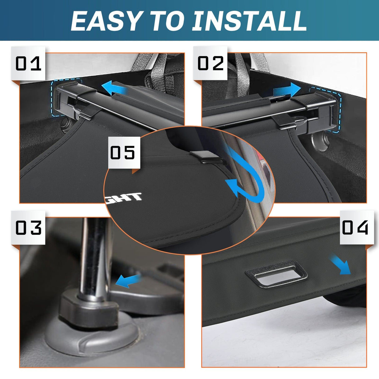 Trunk Cargo Cover Trunk Cargo Cover for VW Volkswagen Tiguan 2018 2019 2020 2021 2022 2023 2024, Retractable Privacy Security Shield Shade Rear Trunk Cover, with Trunk Storage Net