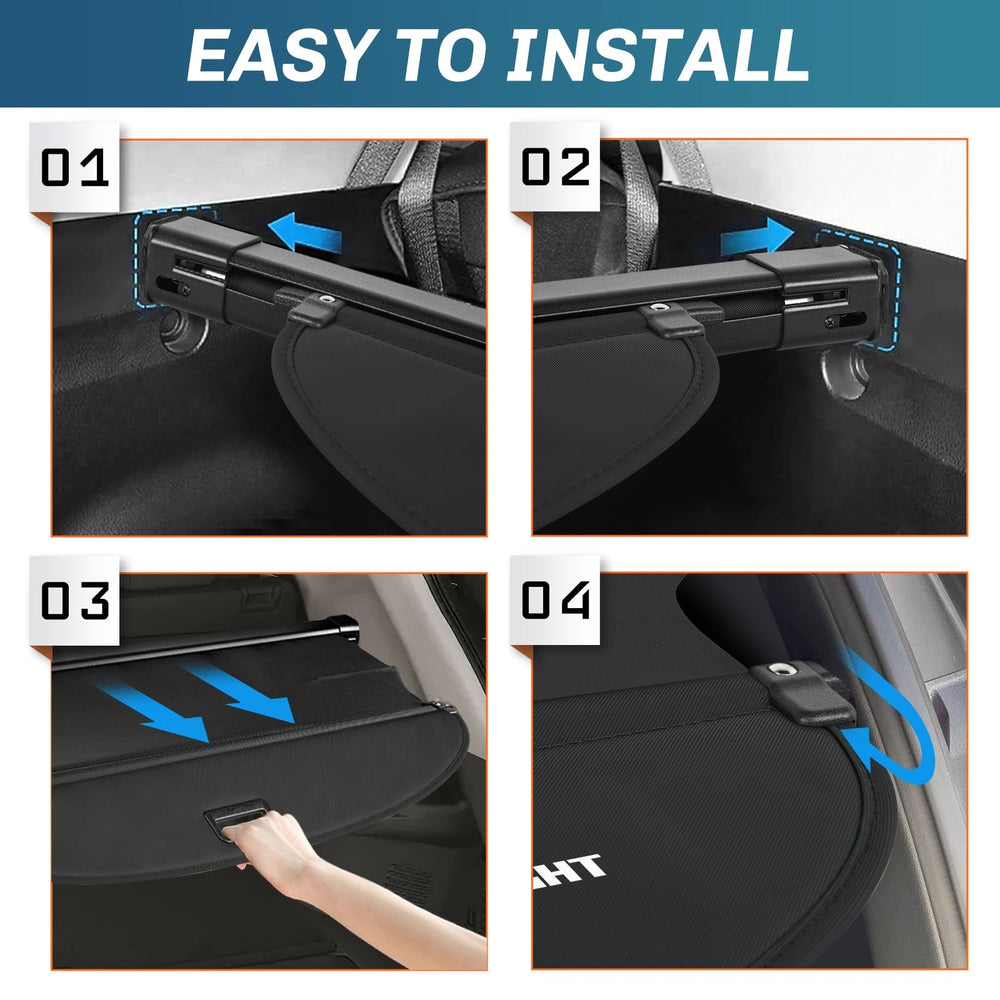 Trunk Cargo Cover 2021 2022 2023 2024 2025 Nissan Rogue Retractable Trunk Cargo Cover With Trunk Storage Net