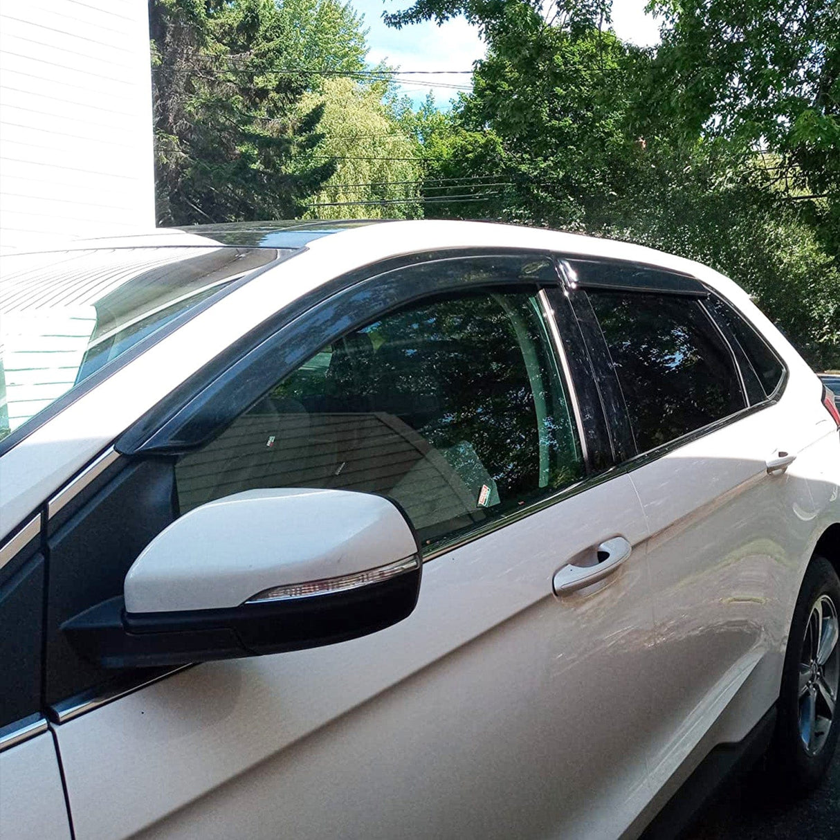 Rain Guards Window Visors for Ford Edge 2015 2016 2017 2018 2019 2020 2021 2022 2023 2024, Out-Channel Window Wind Deflectors Rain Guards -4PCS