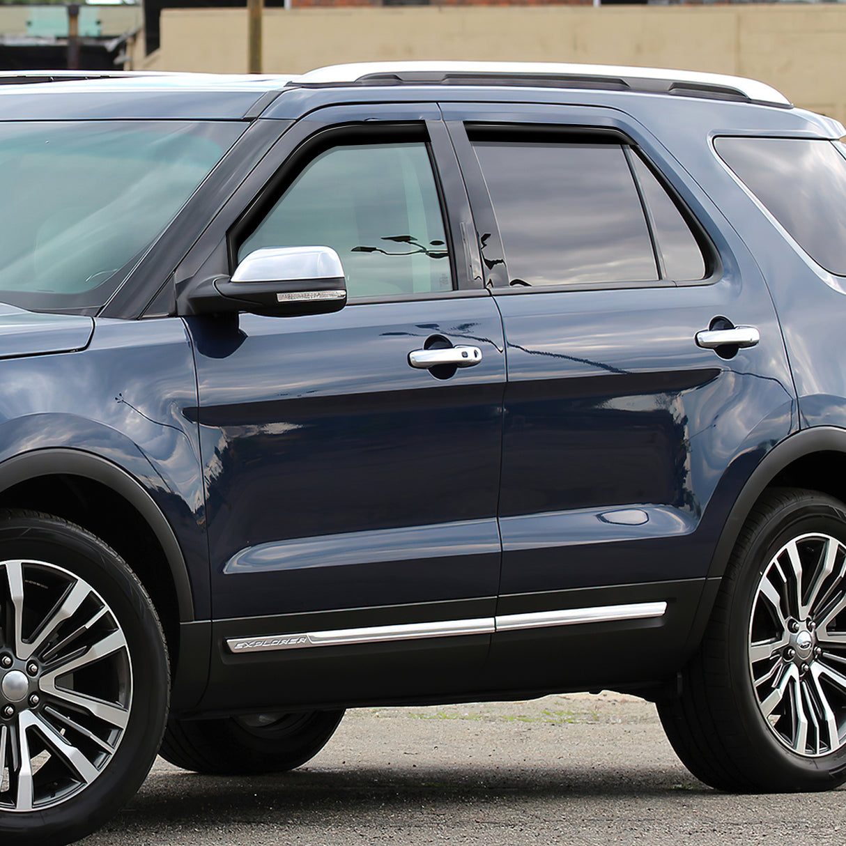 Rain Guards In Channel Window Deflectors for Ford Explorer 2011 2012 2013 2014 2015 2016 2017 2018 2019 Vent Window Visors,Rain Guards-4PCS