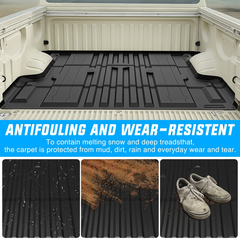 trunk Truck Bed Mat 5.5 FT for 2004-2025 Nissan Titan, TPE Heavy-Duty Pick-up Bed Liner Accessories, Anti-Slip Texture, All Weather Protection