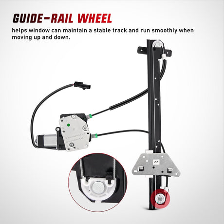 Window Regulator 741-648 Power Window Regulator and Motor Front Passenger Side Compatible with Dodge Dakota 2000 2001 2002 2003 2004,Dodge Durango 1998 1999 2000 2001 2002 2003,Front Left Side