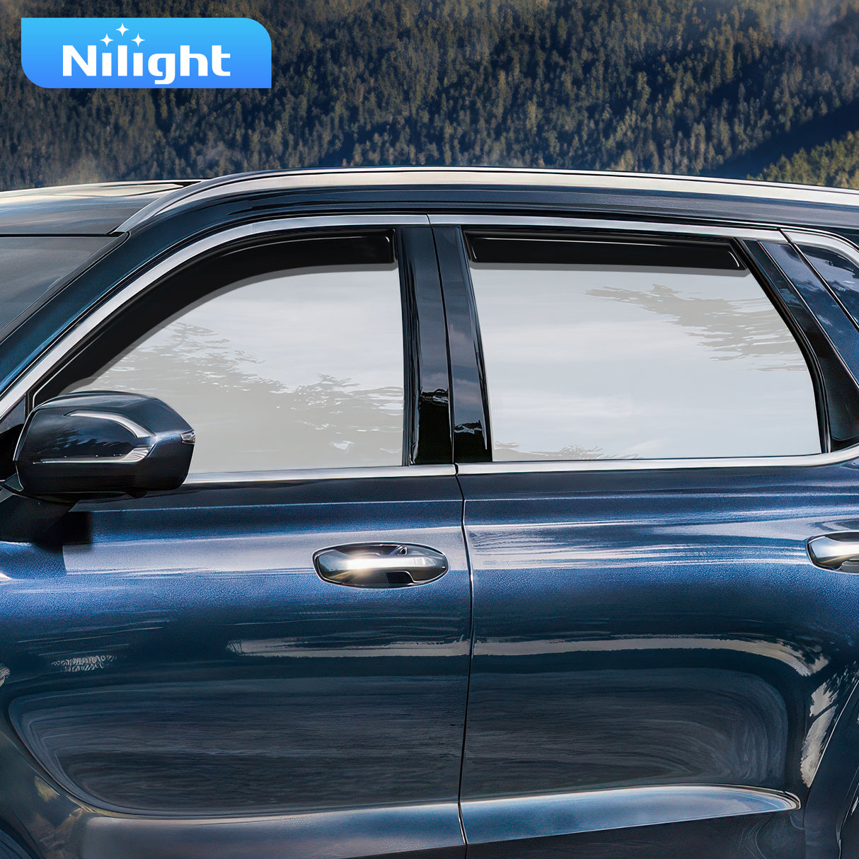 Rain Guards Vent Window Visors for Hyundai Palisade 2020 2021 2022 2023 2024 2025, in-Channel Rain Guards, Original Window Deflectors-4PCS