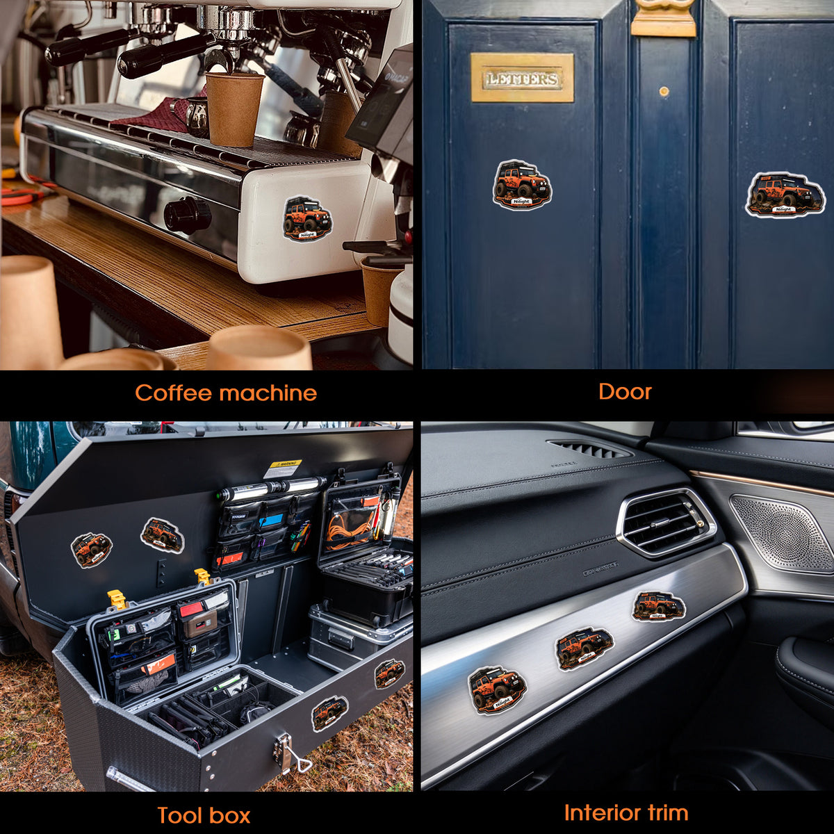5.5mm Thick Off-Road Vehicle Fridge Magnet | Side Profile Design for Refrigerators & Toolboxes