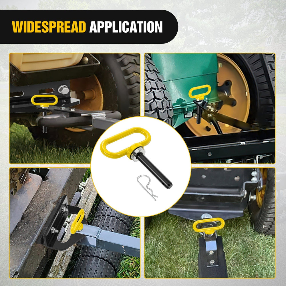 Tow Hooks & Truck Tie Downs & Anchors 5/8 Inch Diameter Heavy Duty Ultra Strong Neodymium Magnet Trailer Hitch Pin Yellow for Lawn Mower, Tractor, Towing Cargo, ATV Trailer