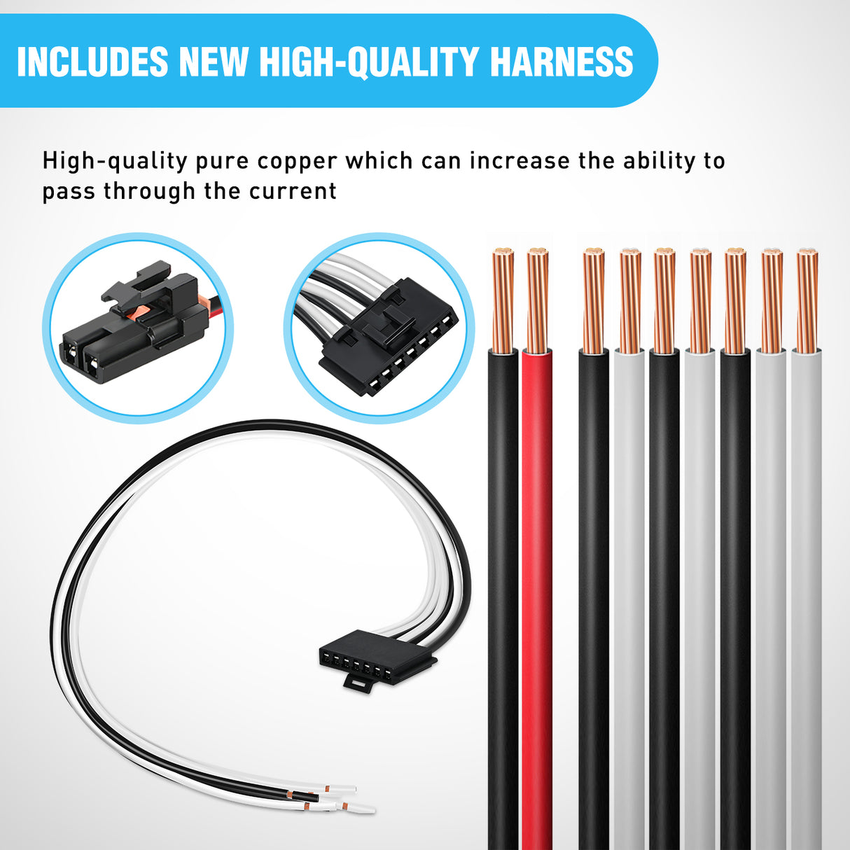 Nilight AC Blower Motor Resistor Kit with Harness Fit for Cadillac Escalade, Chevy Avalanche Silverado Suburban Tahoe, GMC Sierra Yukon 2003-2006 Replaces 89019088, 973-405, 15-81086, 22807123