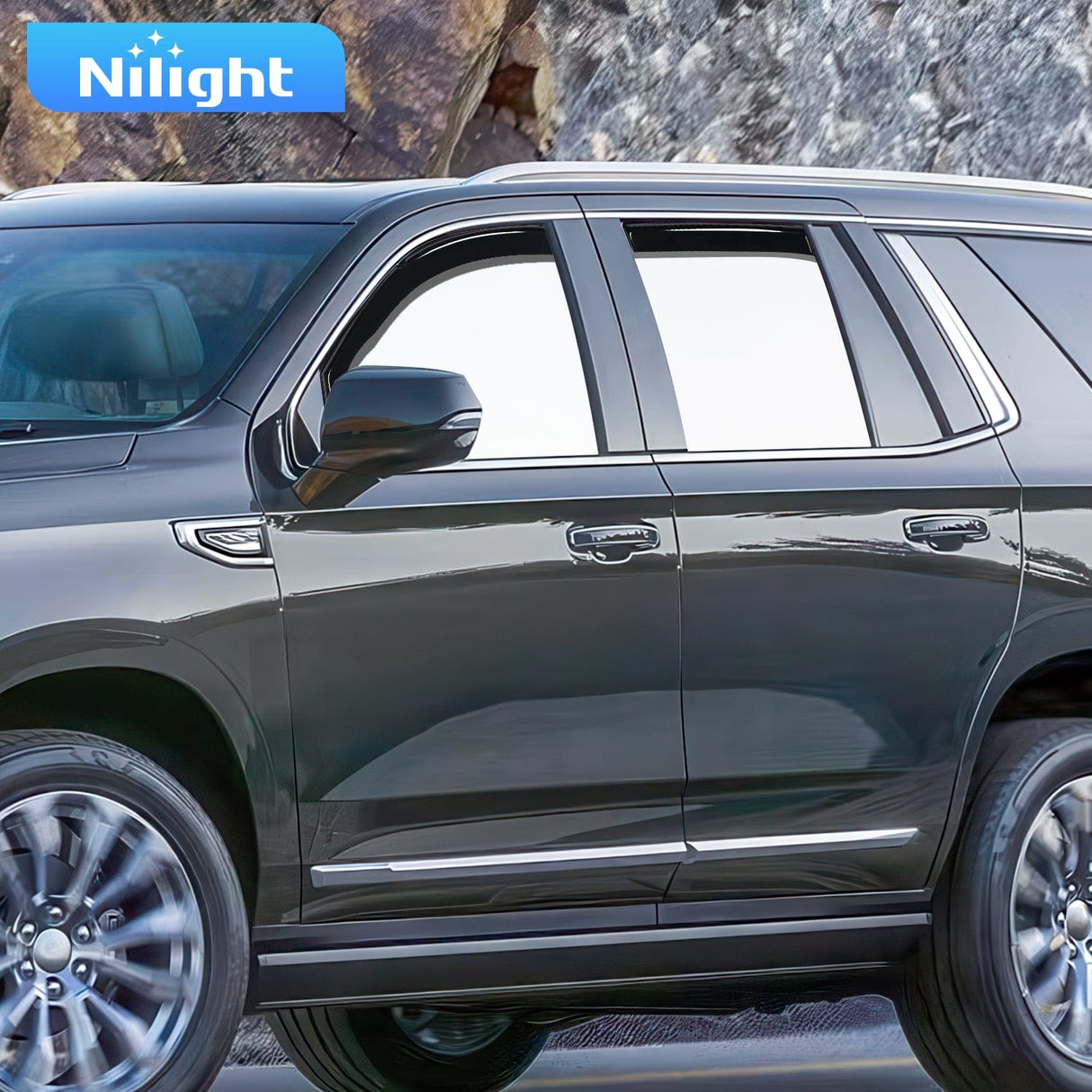 Rain Guards Rain Guards for GMC Yukon 2021 2022 2023 2024, Vent Window Visors, Original Window Deflectors-4PCS