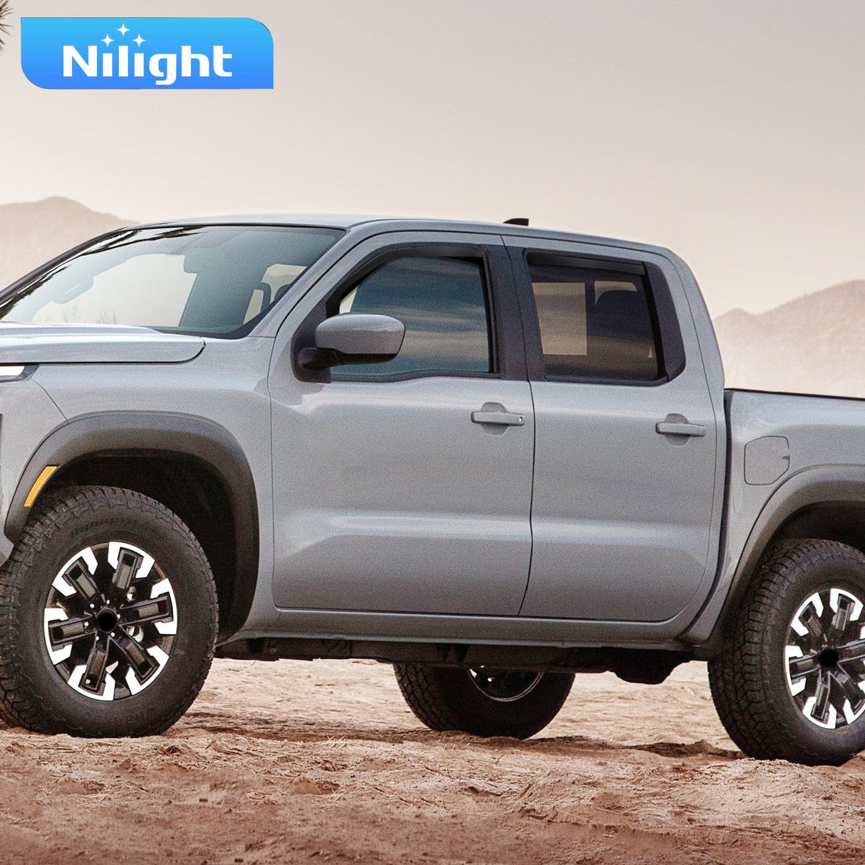 Rain Guards in-Channel Rain Guards for Frontier Crew Cab 2022 2023 2024 2025, Vent Window Visors, Original Window Deflectors-4PCS