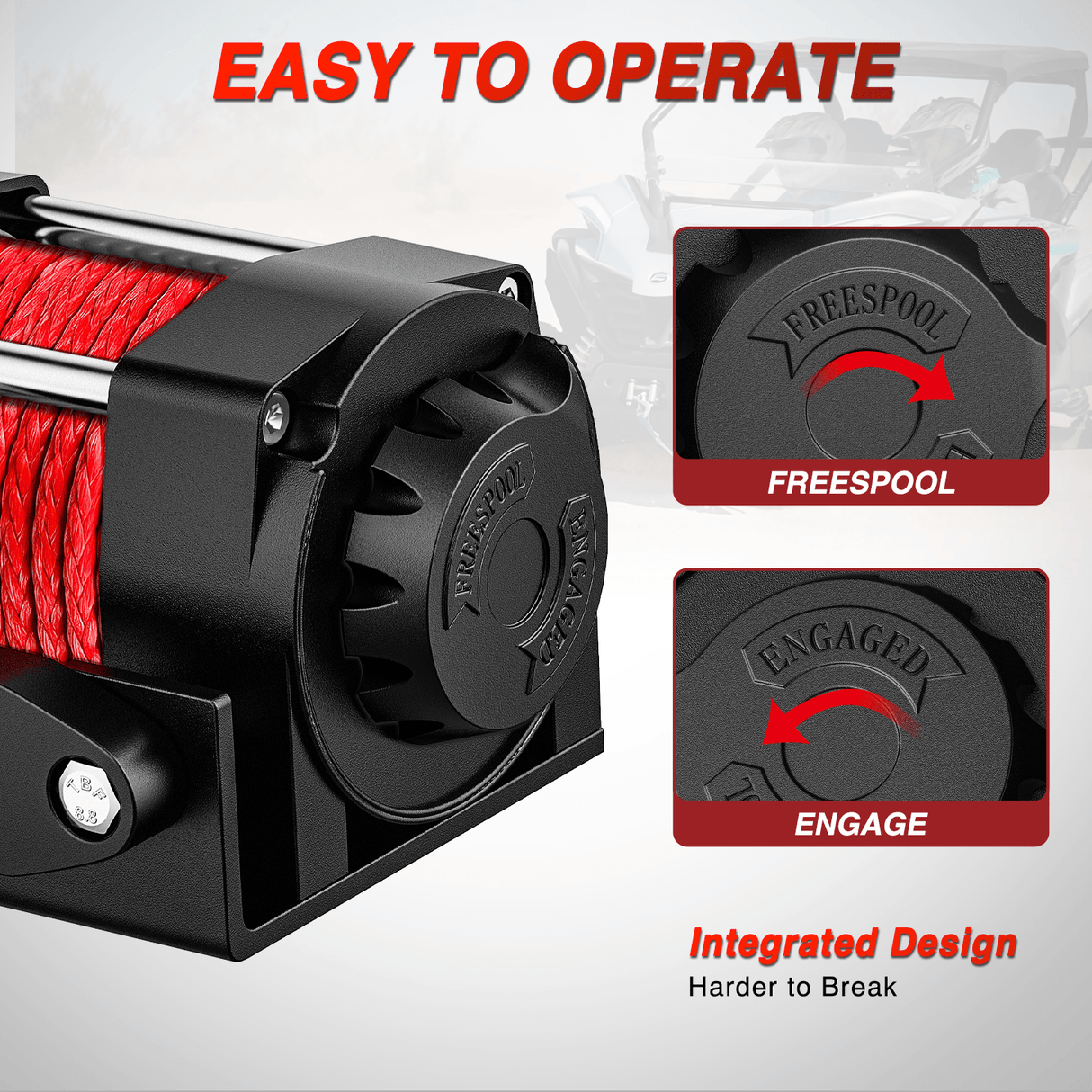 winch hook 3500 lb ATV/UTV Electric Winch Kit With Synthetic Winch Rope